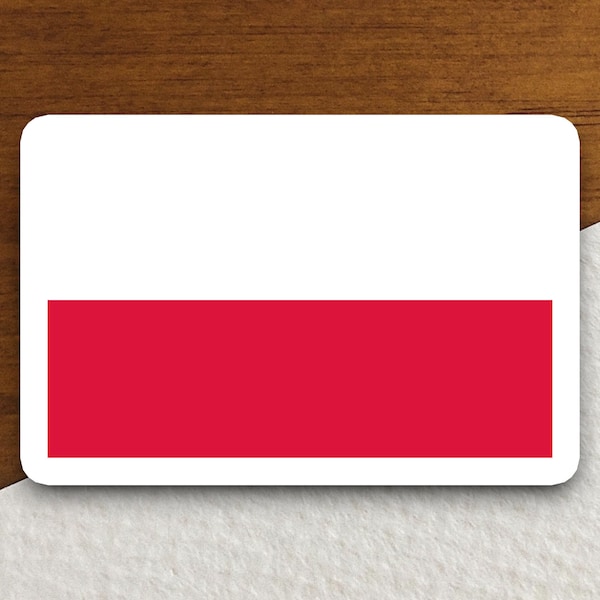 Poland flag sticker, international country sticker, international sticker, Poland sticker, Poland laptop sticker