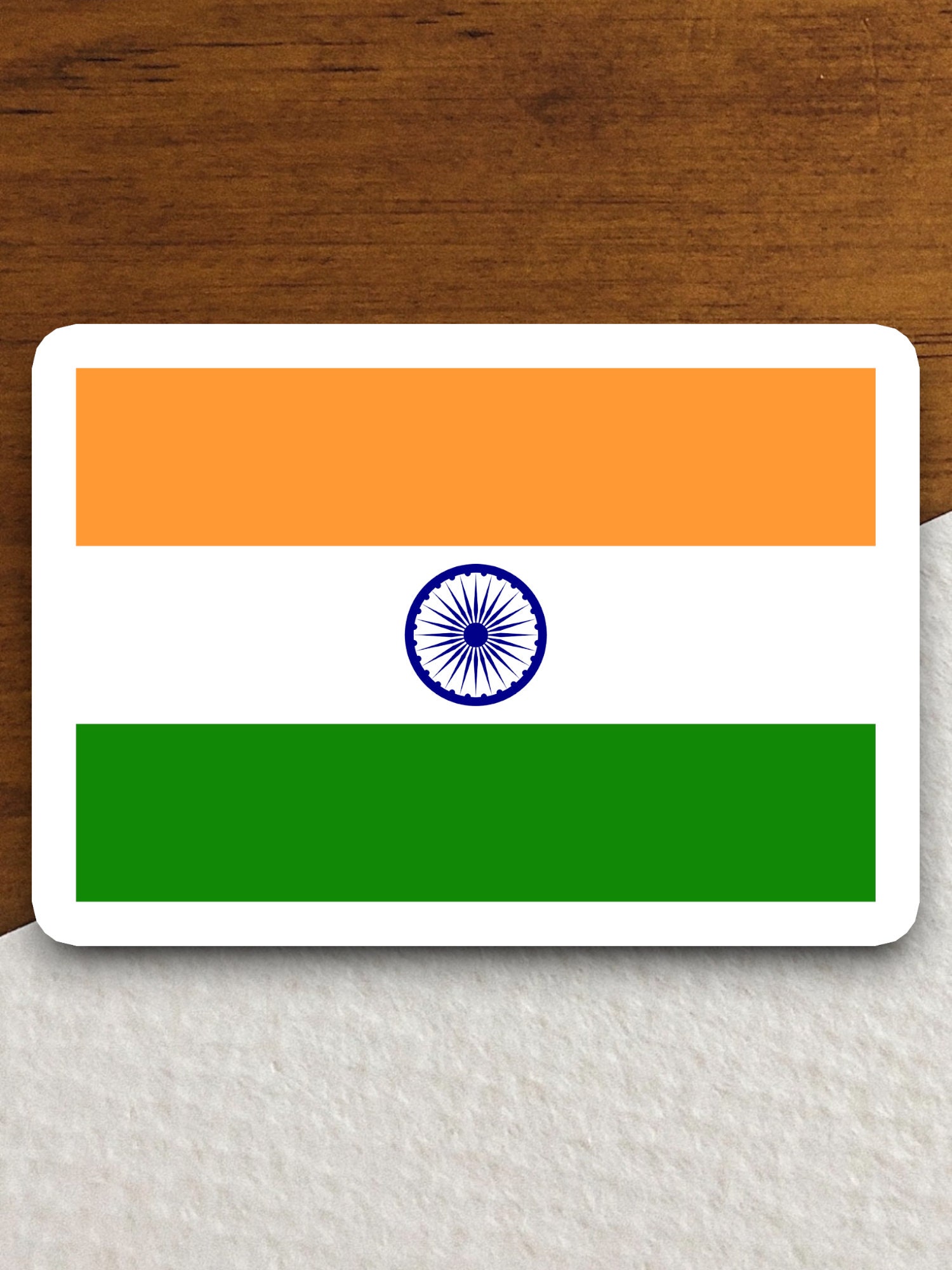 INDIEN Flagge Autoaufkleber – Vinyl-Sticker, 10 X 6,7 Cm, Wetterfest, Inkl. 2 Bonus-Aufkleber