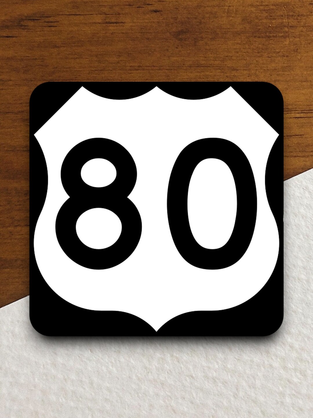 United States Route 80 Road Sign Sticker, Road Trip Sticker, Highway ...