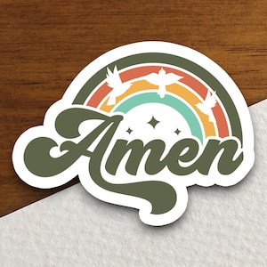 Sticker Amen, Sticker religieux, Sticker foi, Sticker culte, Sticker chrétien, Sticker écriture sainte
