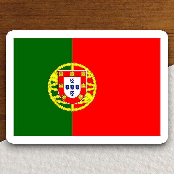 Portugal flag sticker, international country sticker, international sticker, Portugal sticker