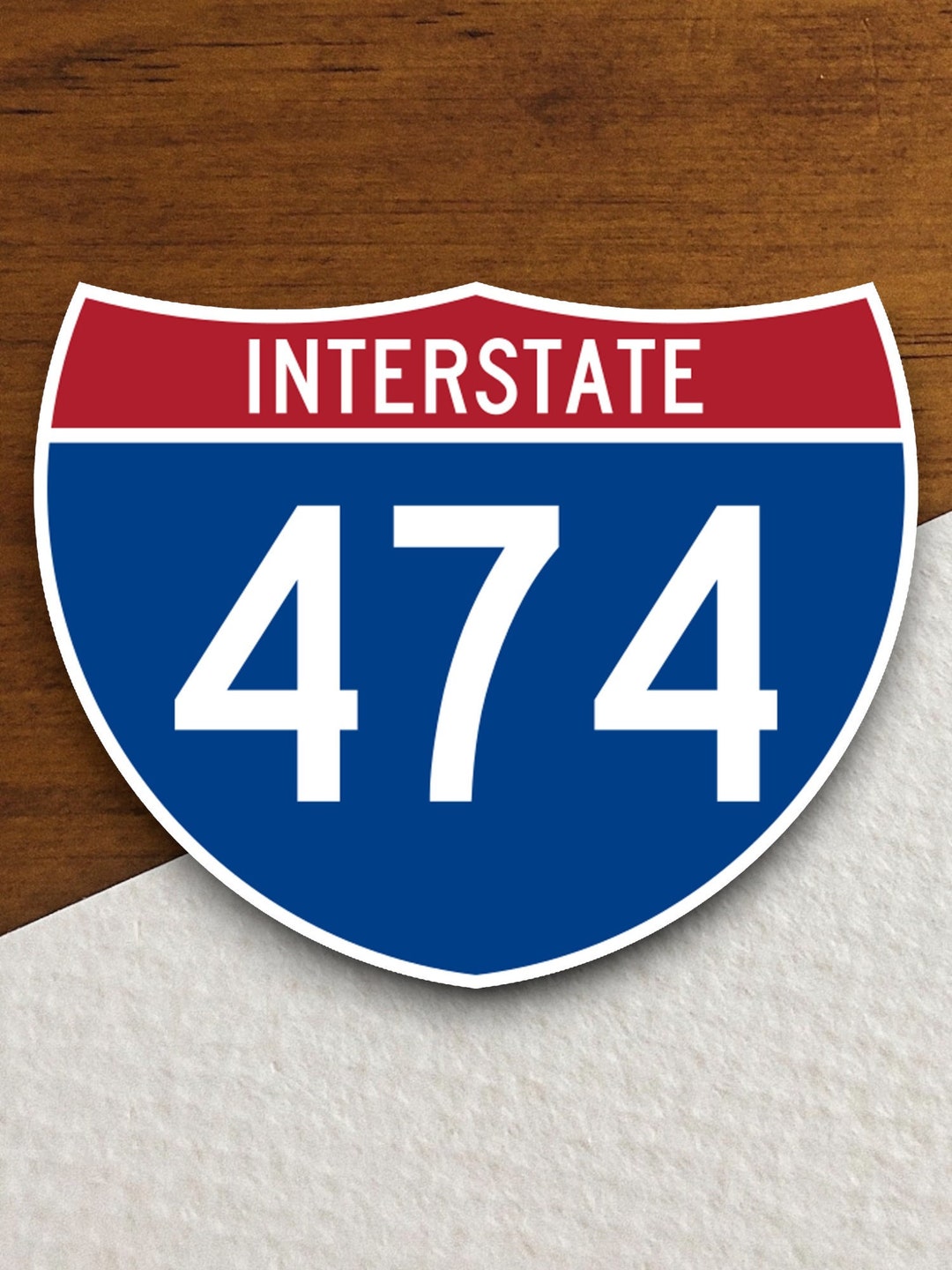 Interstate Route 474 Sticker, Interstate Highway Sign Expressway ...