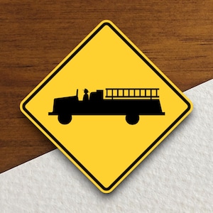 Verkeersbordstickers voor noodvoertuigen, verkeerssticker, decoratie verkeersbord, verkeersborden, bouwborden, verkeersbord