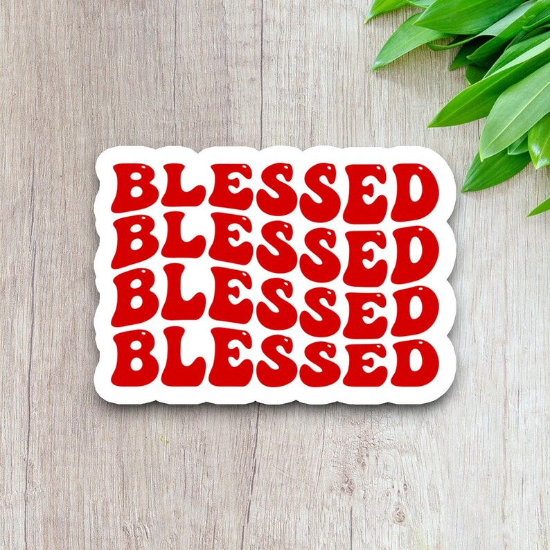 Blessed Sticker: Religious Faith Decal - Etsy