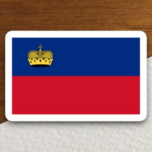 Liechtenstein country flag sticker, international country sticker, international sticker, Liechtenstein sticker