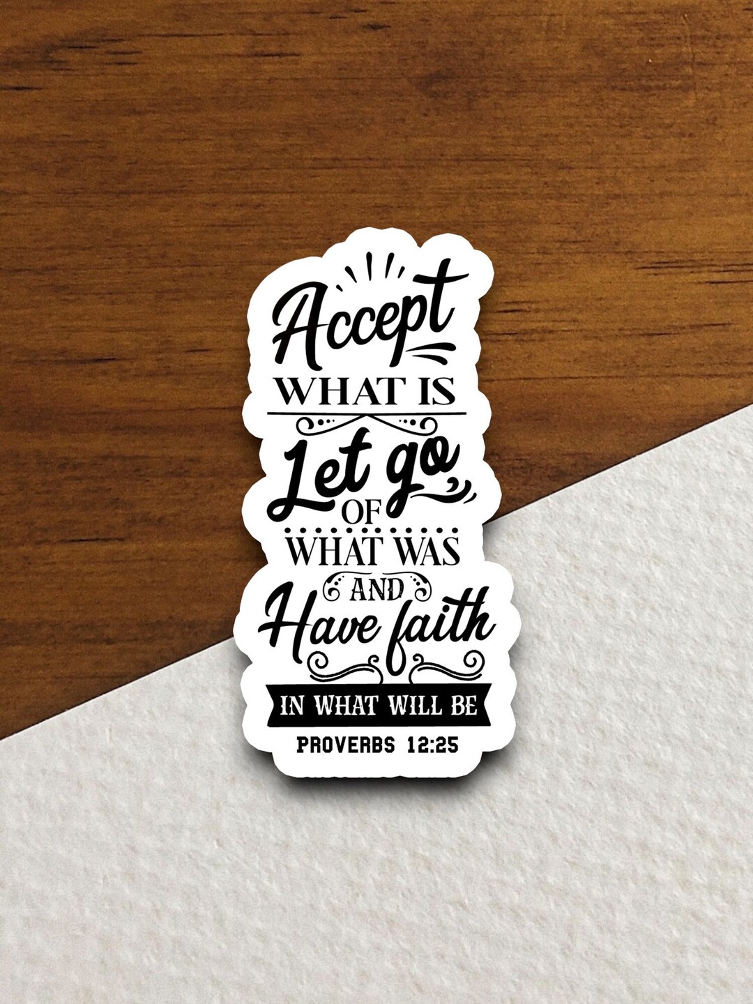 Accept What is Let Go of What Was Sticker, Religious Sticker, Faith ...