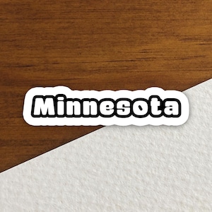 Minnesota State Sticker: Laptop, Journal, Water Bottle