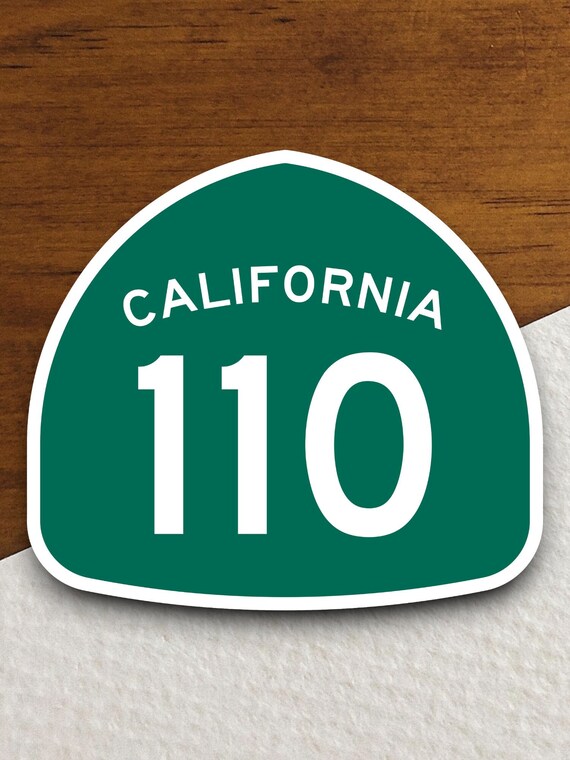 カリフォルニア州110号線 道路標識　本物 California State Route 110 Road Sign Sticker, Road Trip Sticker