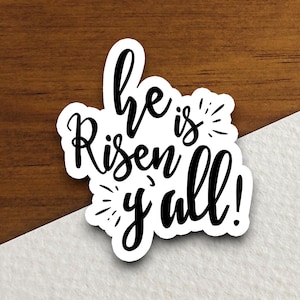 Er ist auferstanden, Ostern Aufkleber, religiöse Aufkleber, Glaube Aufkleber, Ostern Aufkleber, Glaube Aufkleber, Planer Aufkleber, Risen Aufkleber