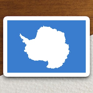 Sticker land vlag Antarctica, sticker internationaal land, internationale sticker, sticker Antarctica