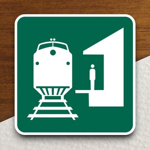 Pegatinas para señales de tráfico de estaciones de tren, pegatinas de tráfico, decoración de señales de tráfico, señales de obras en la carretera, señales de tráfico