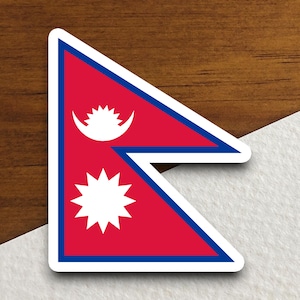 Nepal Flag Sticker: International Country Pride