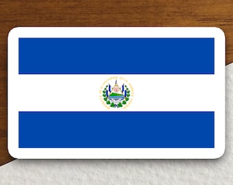 El salvador flag sticker, international country sticker, international sticker, El salvador sticker