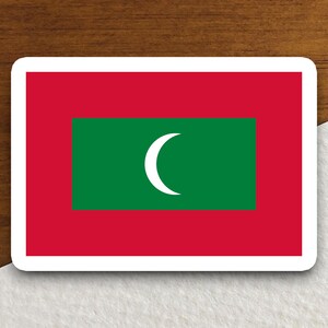 Maldives country flag sticker, international country sticker, international sticker, Maldives sticker
