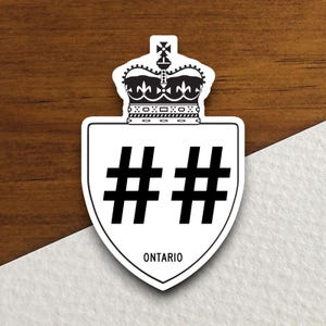 Custom Ontario Highway verkeersbordsticker, roadtripsticker, snelwegbord, kamerdecoratie, reissticker