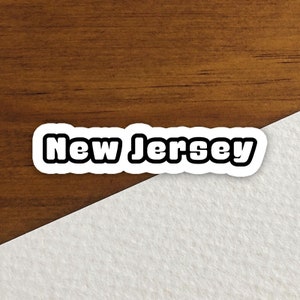 New Jersey Sticker, State Sticker, Water Bottle Sticker, Journal Sticker, Laptop Sticker