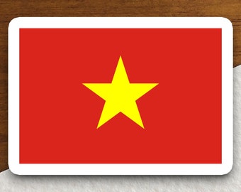 Vietnam flag sticker, international country sticker, international sticker, Vietnam sticker