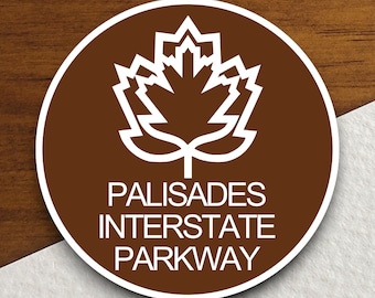 Sticker Palisades pour promenade interétatique, Stickers pour autoroute Interstate Highway Sign Expressway, Sticker pour panneau de signalisation routière