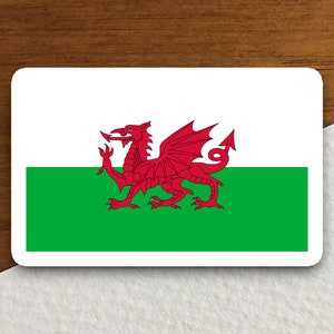 Wales country flag sticker, international country sticker, international sticker, Wales sticker