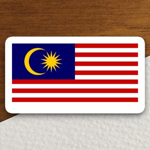 Malaysia country flag sticker, international country sticker, international sticker, Malaysia sticker
