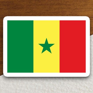 Senegal country flag sticker, international country sticker, international sticker, Senegal sticker