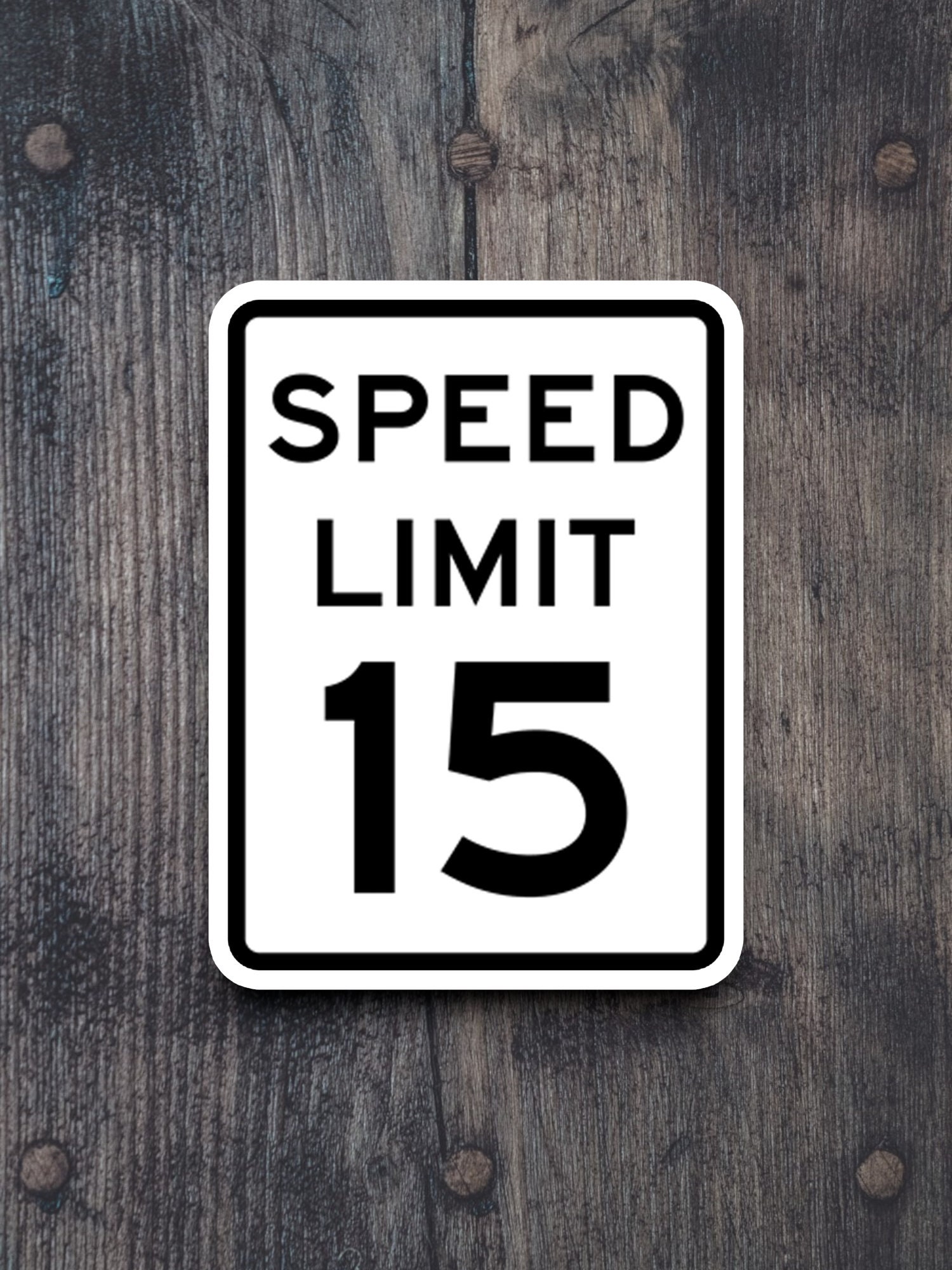 15 MPH Speed Limit Sticker – Road Sign Decal for Laptop, Planner ...