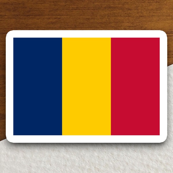 Chad flag sticker, international country sticker, international sticker, Chad sticker