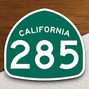 California State Route 285 Straßenschild Aufkleber, Straßenschild, Reiseaufkleber, Zimmerdekor, Landstraße 285
