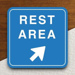 Adesivos de sinalização rodoviária com setas para área de descanso, Adesivo de trânsito, Decoração de sinalização rodoviária, Placas de obras rodoviárias, Placas de construção, Placa de trânsito