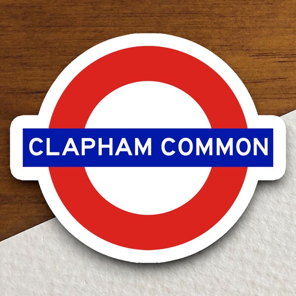 London underground Clapham Common sticker, souvenir London sticker, road sign decor, travel gift sticker, London tunnel decor