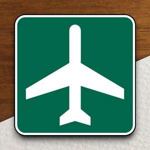 Verkeersbordstickers luchthaven, verkeerssticker, decoratie verkeersbord, verkeersborden, verkeersbord