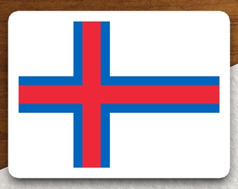 Faroe Islands Flag Sticker, Faroese Country Flag Decal, Nordic Flag Vinyl Sticker, Travel Souvenir, Island Heritage Gift, Laptop Decal