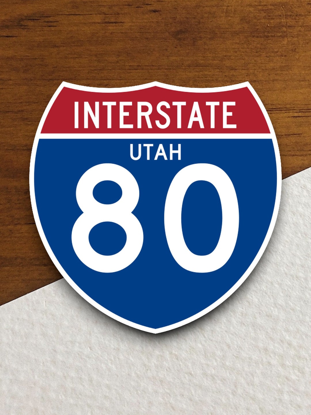 Interstate Route 80 Utah Sticker, Interstate Highway Sign Expressway ...