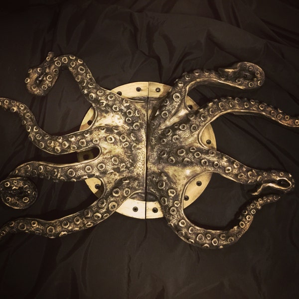 Big Octopus pair doorhandles steampunk vintage limited edition ORIGINAL