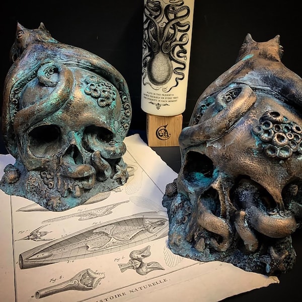 Bartholomew Roberts tête --- pirate steampunk skull octopus
