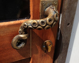 Steampunk vintage Octopus door handle