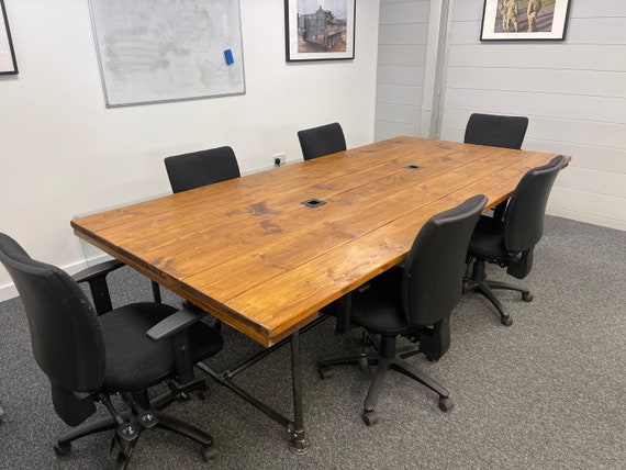 Industrial Boardroom Table. Office Conference Meeting Room