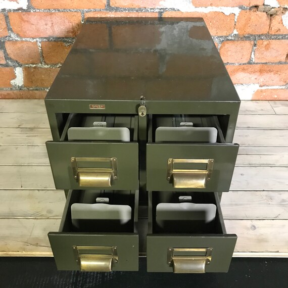 Vintage Industrial Green Engineers Roneo Vickers Filing Etsy