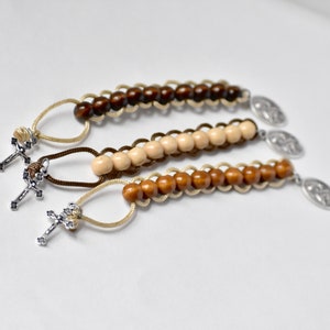 Custom Wooden Sacrifice Beads/Mini Rosary St. Therese