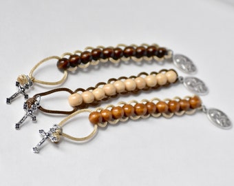 Custom Wooden Sacrifice Beads/Mini Rosary St. Therese