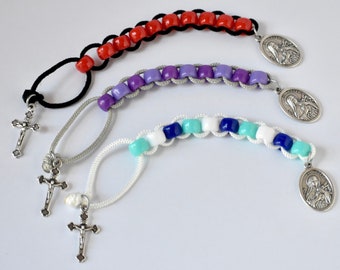 Custom Sacrifice Beads/Mini Rosary/Baptism Baby Feet/Cancer Prayer Beads