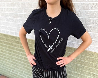 Love = Sacrifice St. John Paul II Catholic T-Shirt