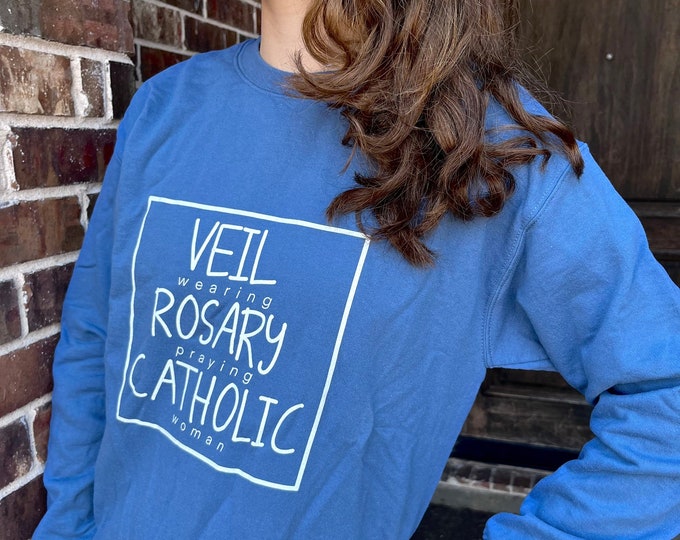 Catholic Veiling Rosary Sweatshirt for Women