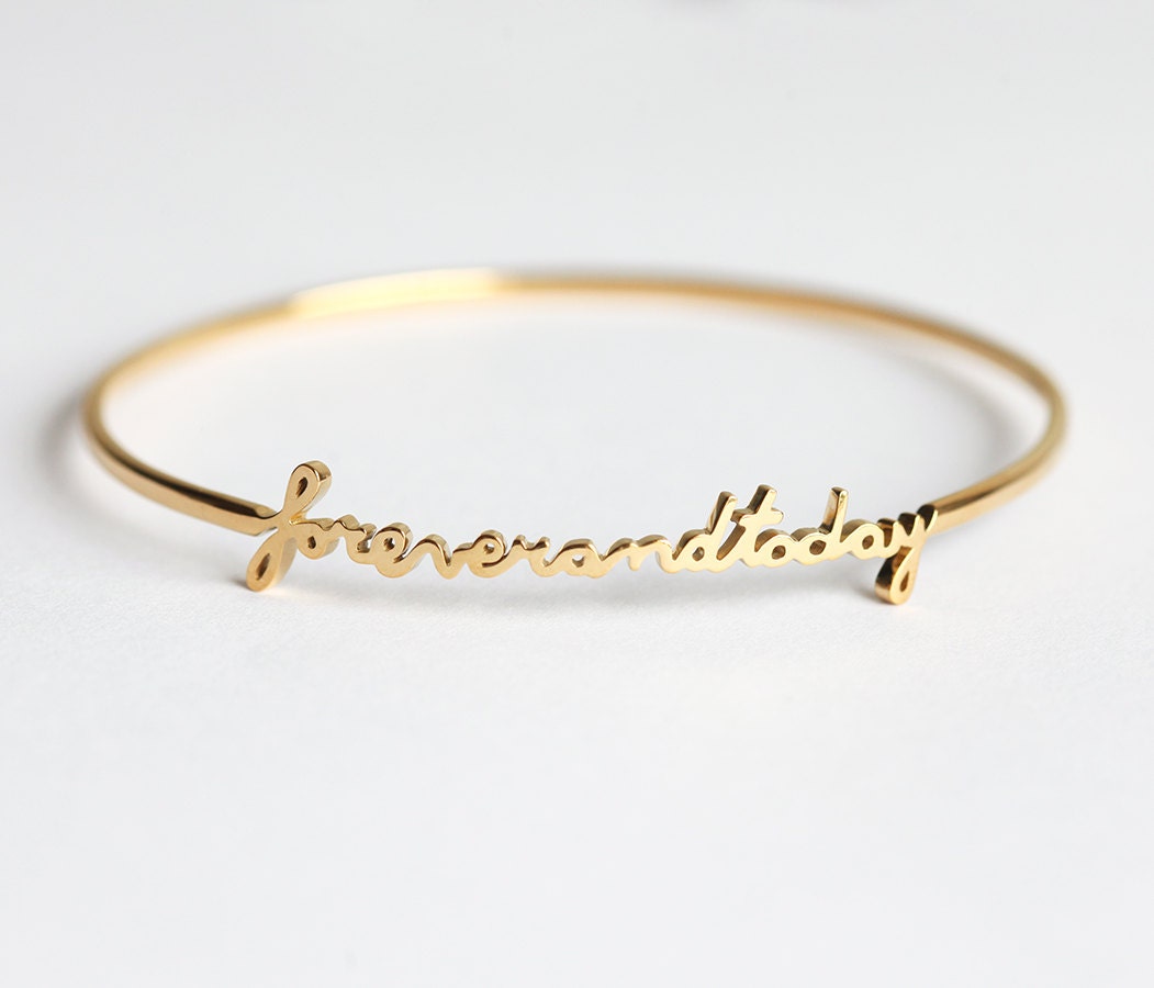 Name Bracelet Jewelry Gold Name Bangle 