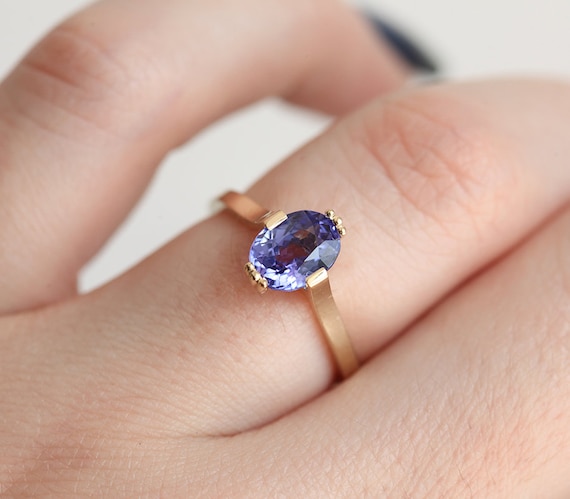 Buy Oval Cut Tanzanite Engagement Ring, Tanzanite and Diamond Wedding Ring, Birthstone  Ring, Promise Ring, Gold Diamond Ring Online in India - Etsy