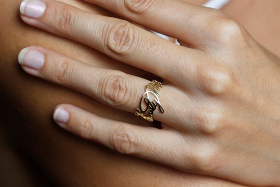 Etsy 18k deals gold ring