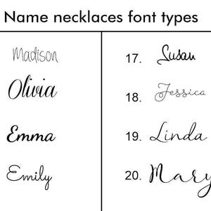 Solid Gold Name Necklace, 14k Gold Personalized Family Necklace, Name Jewelry with Sideways Cross image 6