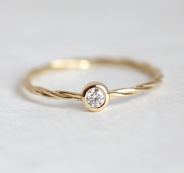 Diamond Ring 14k Gold Ring Engagement Ring Silver Ring | Etsy
