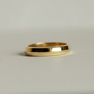 Gold Diamond Wedding Ring Set For Her & Him in 14k or 18k Gold, 3mm and 4mm Wide Bands, Anniversary Rings image 4