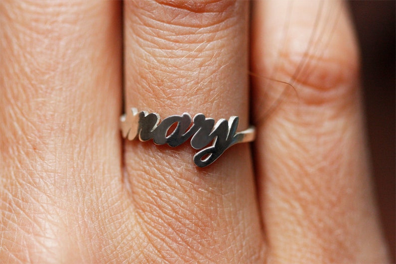 Gold Personalized Ring 14k Personalized Ring 14k Gold Name - Etsy
